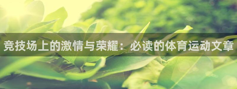 必发集团登录入口7790会员|竞技场上的激情与荣耀：必读的体